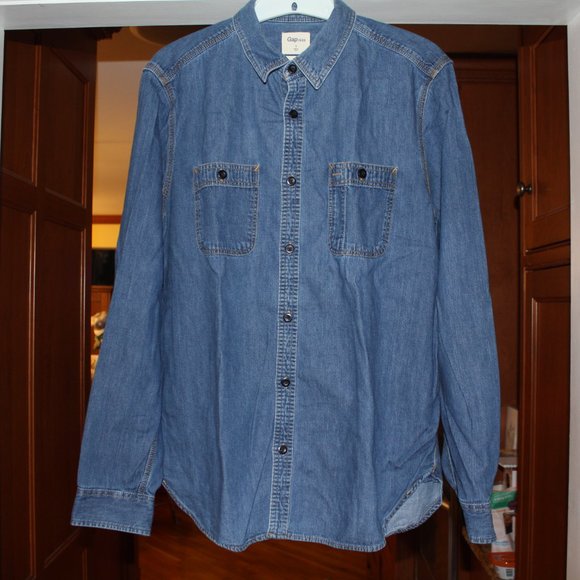 Gap 1969 Men's Western Demin Long Sleeve Shirt. Button Up. Size Large. - Picture 5 of 7